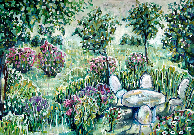 Garten und Tisch