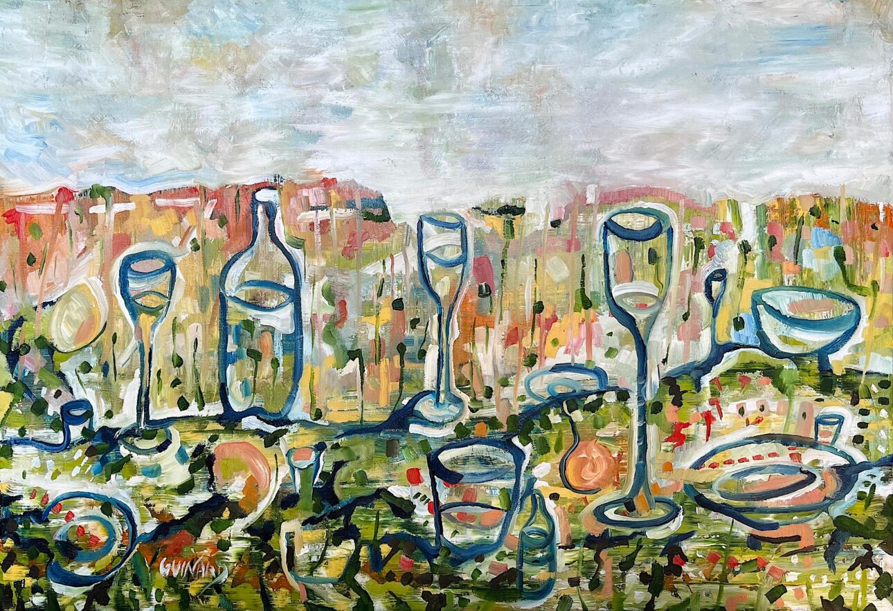 Zu Tisch auf Wiese
