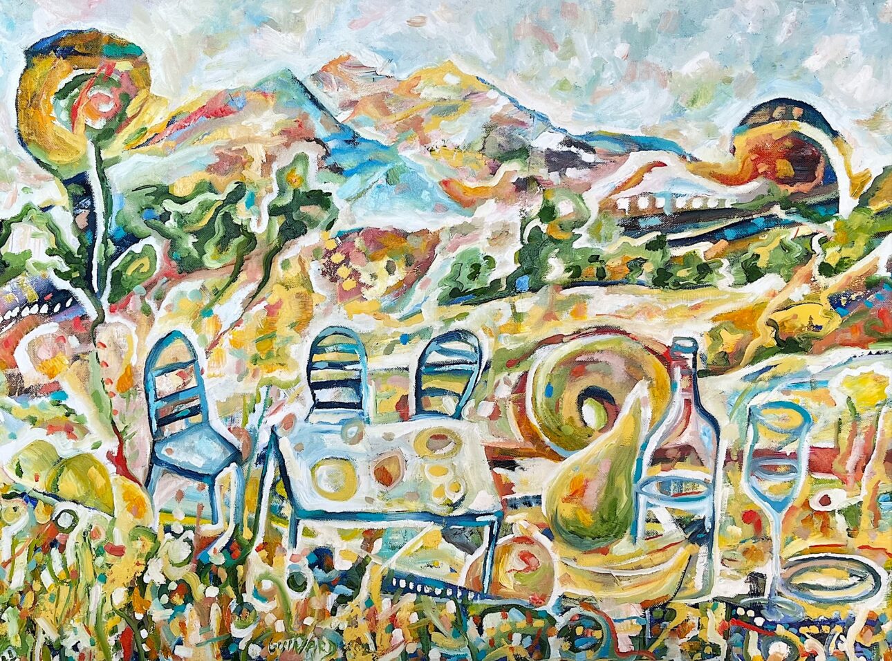 Zu Tisch in Landschaft